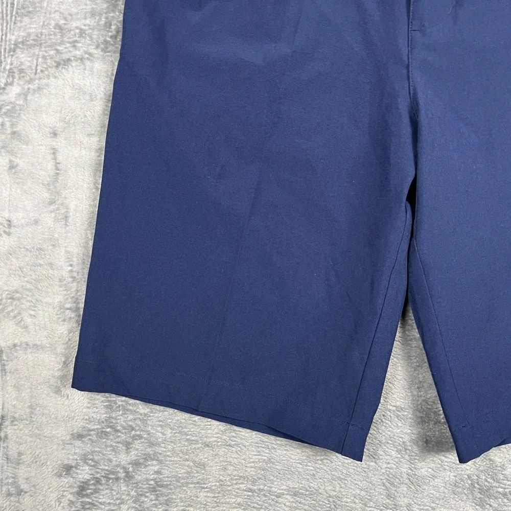 Adidas Golf Shorts Mens 32 Blue Stretch Performance Flat Front Gripper Waistband
